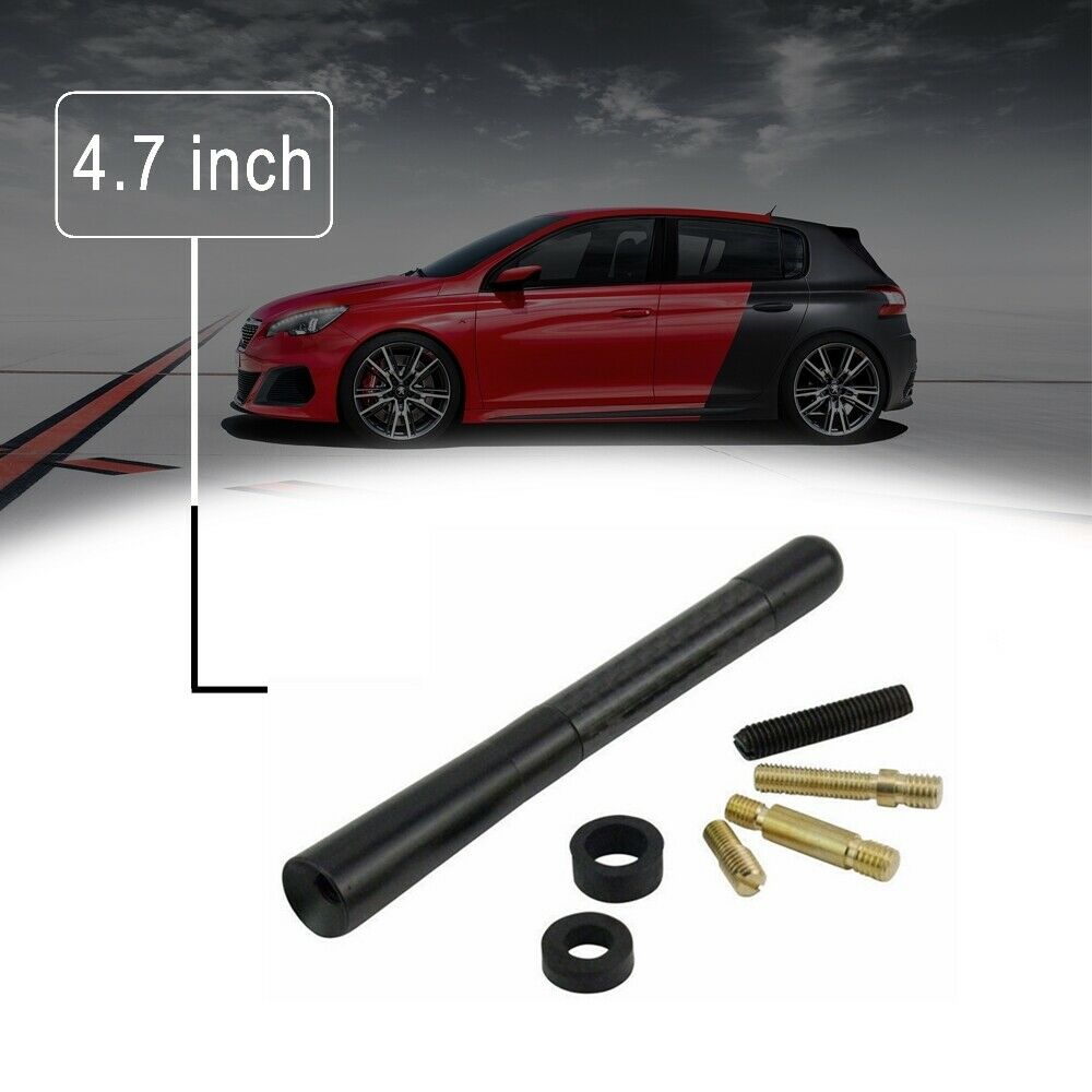 4.7'' Universal Car Radio AM/FM Antenna Carbon Fiber Stylish Aluminum TRD Aerial