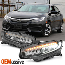 [Type-R Style] Fit 16-20 Honda Civic LX | EX | Si FULL LED SEQUENTIAL Headlights