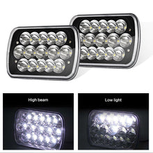 Black 7x6 Pair LED Headlights 1986-1995 Jeep Wrangler YJ 1984-2001 Cherokee XJ