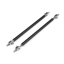 2x BLACK Adjustable Bumper Lip Air Dam Splitter Support Rods Strut Tie Bar 200mm