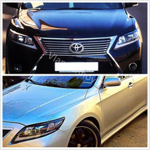 2010-2011 TOYOTA CAMRY HEADLIGHTS BLACK HOUSING LED DRL HEAD LAMP CUSTOM