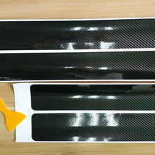 4x Car Sticker 5D Carbon Fiber Front Rear Door Sill Plate Protector Universal