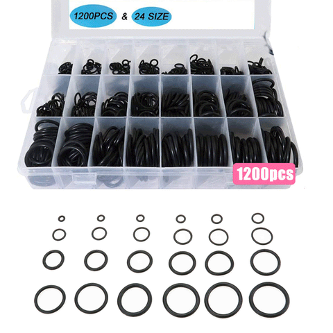 1200x Rubber O-Ring Nitrile Washer Assortment Gasket Hydraulic Plumbing Seal Kit