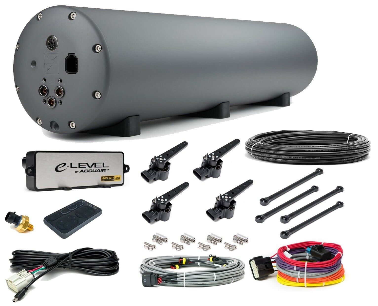 Accuair AA-ENDO-VT45-GC 5 Gal Air Tank W/ 4 Corner Valves E-level 50ft 3/8 Hose