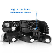 for 99-02 Silverado 00-06 Tahoe Suburban Headlights Headlamps Bumper Lamps Pair