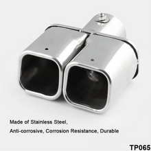 2.5" Car Stainless Steel Chorme Straight Exhaust Dual Pipe Tip Muffler Covers