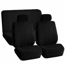 Car Seat Covers For Sedan SUV Truck Set Zipper Split Bench Solid Black