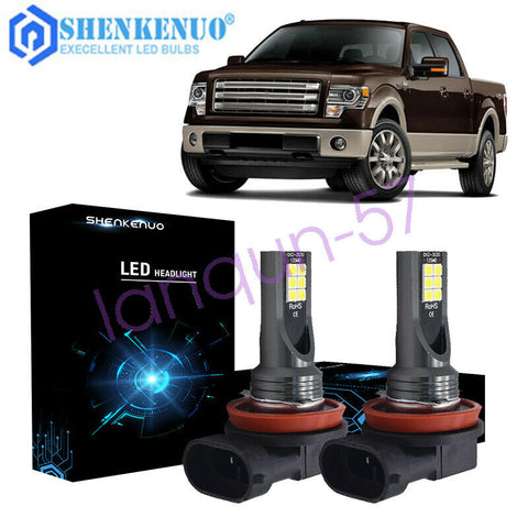 H11 LED Headlight Low Beam Fog Light -2PC Conversion Bulbs 6000K White