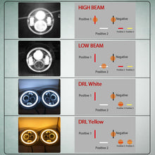 7" Projector Round LED Headlight Amber Halo DRL for Chevy C10 C20 C30 G10 G20