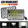 4pcs 4x6'' 75W Led Headlights Hi-Lo Sealed Beam for Peterbilt Kenworth T800 W900