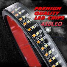 60" Triple Row 450LED 3 Colors Tailgate Flowing Turn Signal Brake Reverse Light