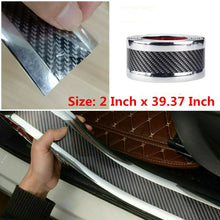 Carbon Fiber Car Scuff Plate Door Sill 4D Stickers Panel Protector Accessories