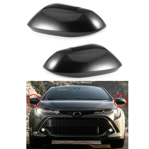 For 2019 2020 Toyota Corolla Hatchback Carbon Fiber Side Rearview Mirror Cover