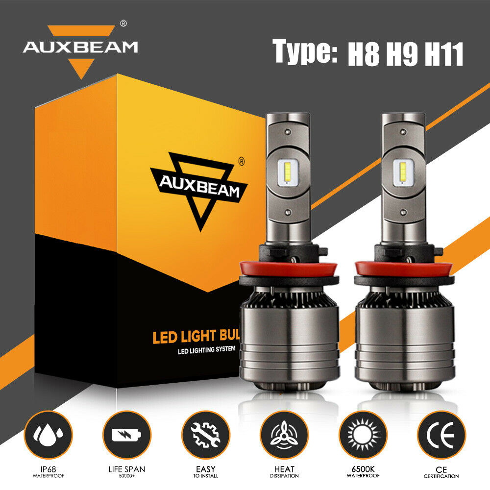 AUXBEAM F-T1 H8 H11 H9 70W 8000LM Canbus LED Headlight Temperature Control 6500K