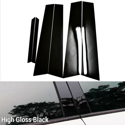 16pcs Gloss Piano Black Window Pillar Post Hard Panel Covers FOR 19-20 Corolla