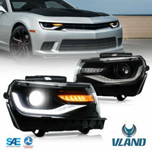 Headlights For 2014 2015 Chevy Camaro LED Sequential DRL Projector Front Lamps
