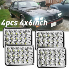 4PCS 4x6" LED Headlights Hi/Lo DRL Sealed Beam Headlamps For Chevrolet Camaro