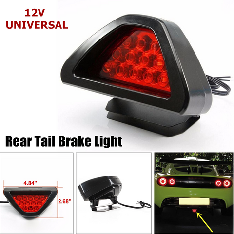 12V F1 Style 12 LED Rear Tail Brake Stop Light Safety for Car SUV Truck ATV UTV