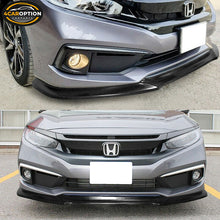 Fits 19-20 Honda Civic GT Style Front Bumper Lip Unpainted - PU