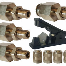 4 - 1/2" Schrader Inflation Fill Valves & Fast Hose Cut Tool Air Ride Suspension
