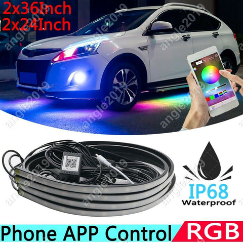 RGB LED APP Control Car Underbody Neon Light Atmosphere Lamp Light Waterproof
