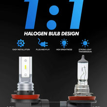 2-Pack Marsauto H11 LED Fog Light Bulbs White 6500K H8 H16 LED Foglight Lamps