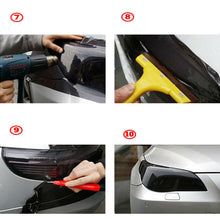 30x60cm Car SUV Tailight Headlight Smoke Black Vinyl Film Cover Overlay Sticker