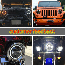 7" Projector Round LED Headlight Amber Halo DRL for Chevy C10 C20 C30 G10 G20