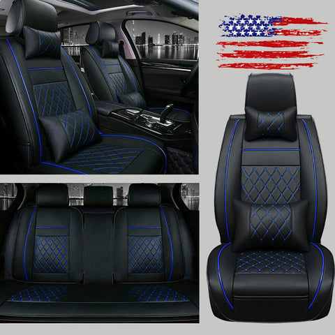 Luxury 5-Sit Car Seat Covers Cushions Universal SUV Front & Rear Protector 11pcs