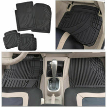 4pc Rubber Car Floor Mats Universal Waterproof Flexible DIY Trim All Weather Set