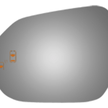 Fits 18-20 Camry, 16-20 Prius Left Driver Mirror Glass Lens w/Blindspot Icon