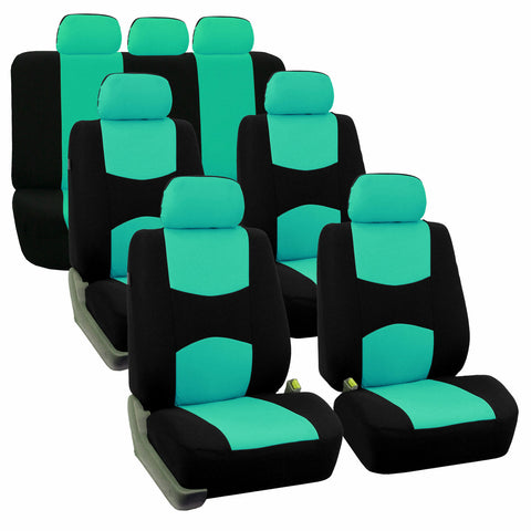 Seat Covers for 3Row 7 Seaters SUV Van Universal Fitment Mint Black