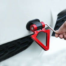 Universal Red ABS SUV Car Triangle Track Racing Style Tow Hook Look Decoration