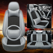 13pc Interior Leather Car Seat Cover Waterproof 5-Seats Truck SUV Set Protector
