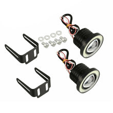 2pcs 2.5'' COB LED Projector Angel Eye Halo Ring Fog Lamp White DRL Driving Bulb