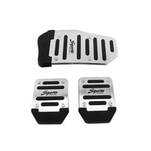 Silver Universal Racing Sports Non-Slip Automatic Car Gas/Brake Pedal Pads Cover