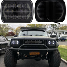 85W CREE 7''x6'' LED Headlight Hi-Lo Beam Halo DRL Bulb For Jeep XJ H6014/H6054