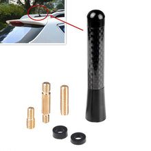 8cm/3" Black Universal Car Truck Carbon Fiber Aluminum Roof Stubby Antenna Set