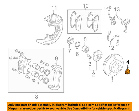 TOYOTA OEM-Axle Nut 9008017238