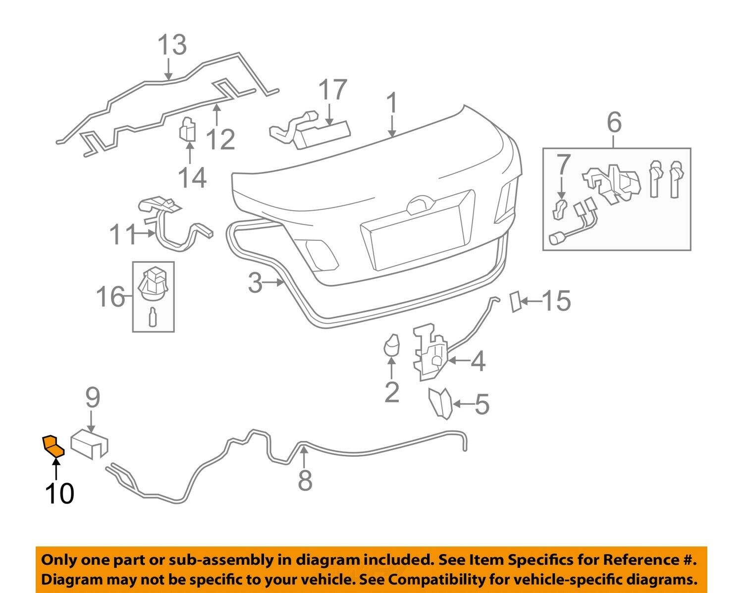 TOYOTA OEM Trunk Lid-Release Handle Grommet 6464812020