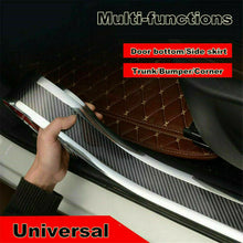 Car Sticker Carbon Fiber Rubber Strip Bumper Anti-Scratch Accessories Universal