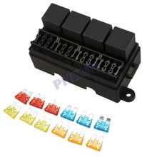 12 Way Blade Fuse Holder Box with 4Pin 12V 40A Relays for Car Truck Trailer Boat