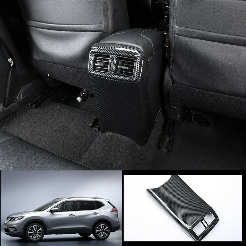 For Nissan Rogue 2014-2020 ABS Carbon fiber Rear Row Air outlets Anti-kick trim