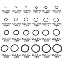 Universal 1200x Rubber Seal Ring Kit O-Ring Gasket 6mm to 28mm OD Car AC Fitting