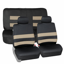 Neoprene Car Seat Covers Beige Black Front & Rear Full Interior Set For Motors