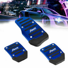 3x Blue Non-Slip Treadle Manual Car Brake Accelerator Foot Pedal Pad Covers