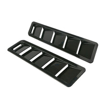 2Pcs Car Bonnet Hood Vent Louvers 5 Scoop Cover Air-Flow Inlet Black 44*13*6.5cm