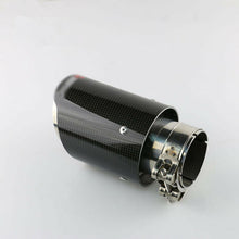 1x Real Carbon Fiber Glossy Car Exhaust Pipe 63mm-89mm Universal Muffler End Tip