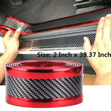 US Accessories Carbon Fiber Car Door Plate Sill Scuff Cover Anti Scratch Sticker