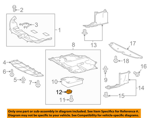 Lexus TOYOTA OEM 06-15 IS350 Splash Shield-Protector Nut 9017906104